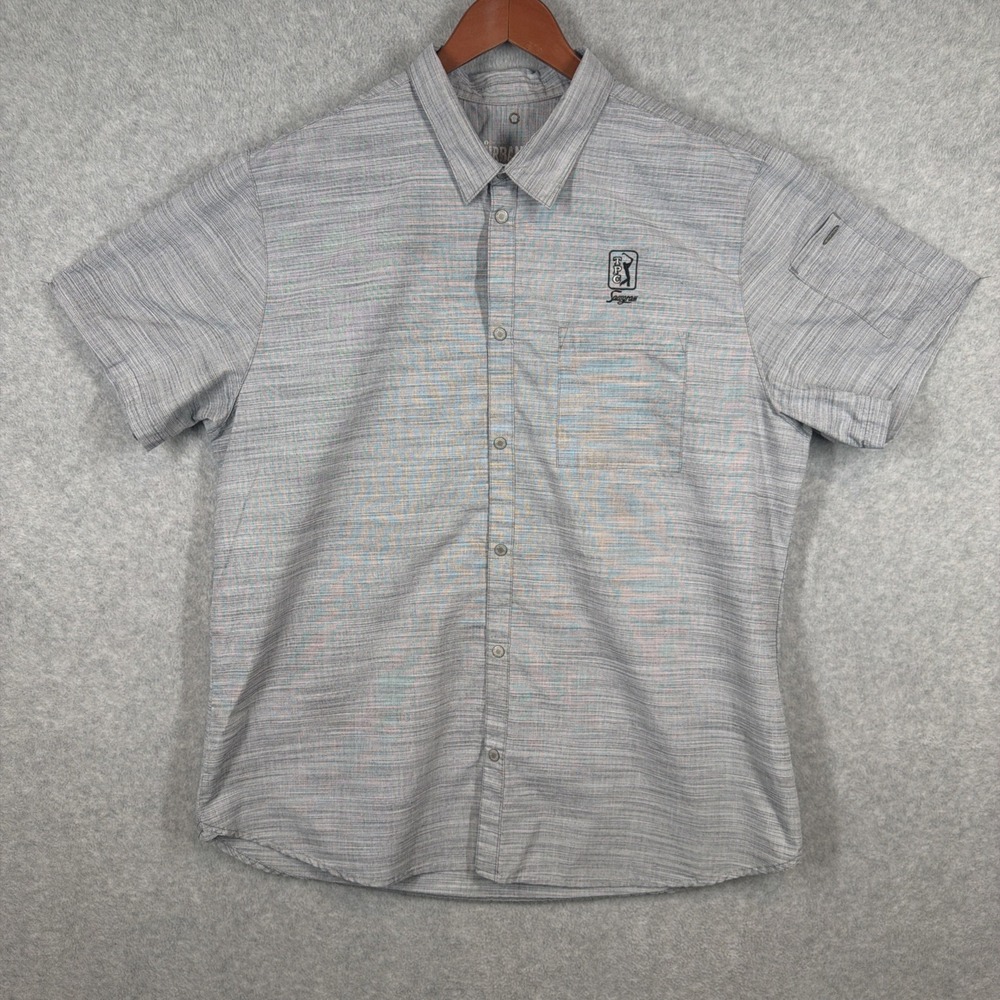 Men's Chef Works Urban Collection Short Sleeve XL Gray Snaps TPC Sawgrass Shirt